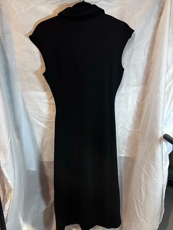 a new day Black Ribbed V-Neck Midi Dress - Picture 4 of 6